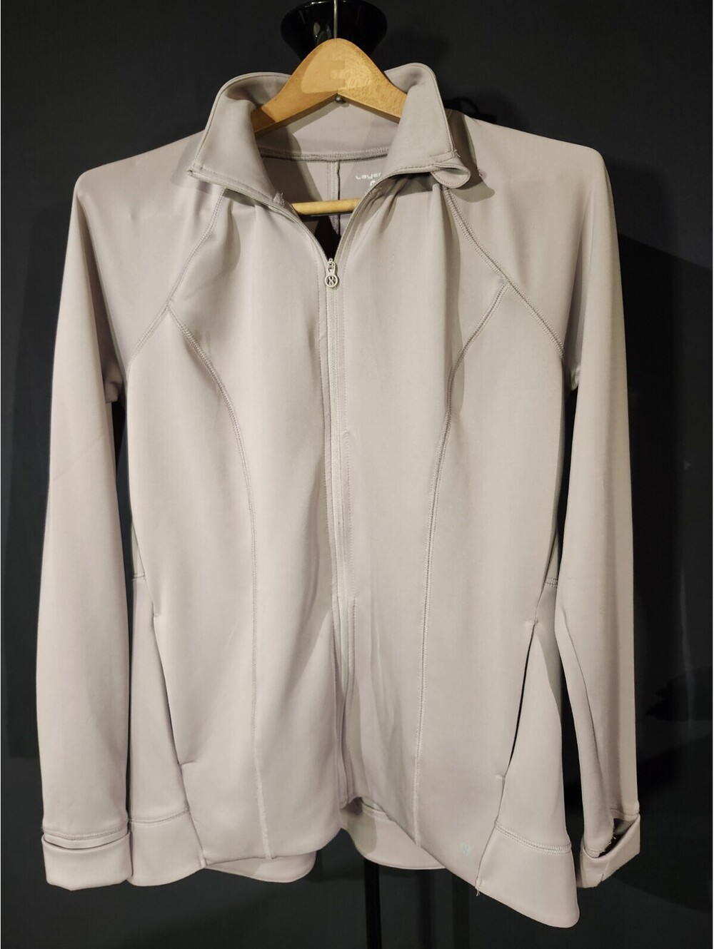 Layer 8 Women's M Athletic Lavender/Gray Running Jacket Quick Dry Fitness 0156